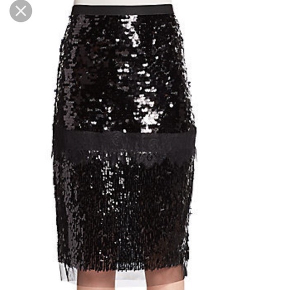 SOLD BCBG Pearl Sequins Pencil Skirt - Picture 3 of 5